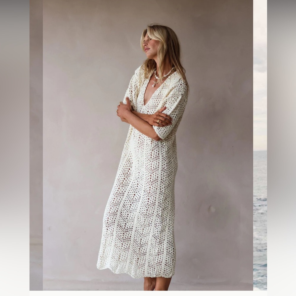 Maurie + Eve LOVE AND STARS DRESS - CREAM, M+E 10 / USA M/ , color natural - Picture 6 of 12